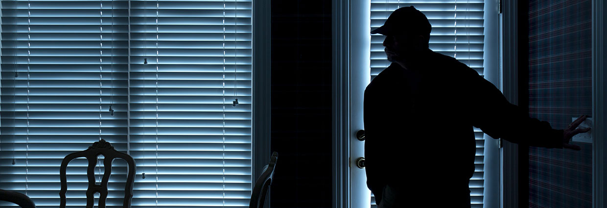 someone breaking in to a home